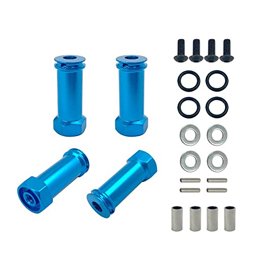 DAIHAOEE 1 Set 30mm Adapter Erweiterte Combiner Koppler 12mm Rad Hex Hub Stick Adapter for Wltoys 144001 124019 A959 RC Auto Teile(Sky Blue) von DAIHAOEE