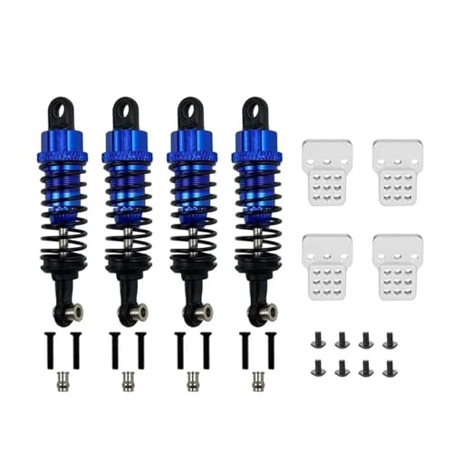 DAIHAOEE 1 Set RC Auto Metall Stoßdämpfer Öl Gefüllt Typ Mit Schock Turm for WPL C14 C24 for MN D90 d91 MN99 99 Einstellbare Upgrade Teile(Blauw) von DAIHAOEE