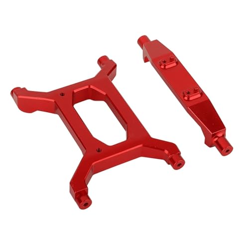 DAIHAOEE 2 stücke Metall Hinten Unten Chassis Klammer Rahmen Unterstützung for Axial SCX6 for AXI05000 1/6 RC Crawler Auto Upgrade Teile(Rood) von DAIHAOEE