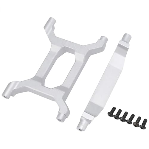 DAIHAOEE 2 stücke Metall Hinten Unten Chassis Klammer Rahmen Unterstützung for Axial SCX6 for AXI05000 1/6 RC Crawler Auto Upgrade Teile(Silver) von DAIHAOEE