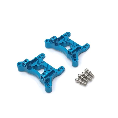 DAIHAOEE 2 stücke for Wltoys A959 A959-B A949 A969 A979 K929 Metall Shock Tower Platte for 1/18 RC Auto Upgrade Teile Zubehör(Blauw) von DAIHAOEE