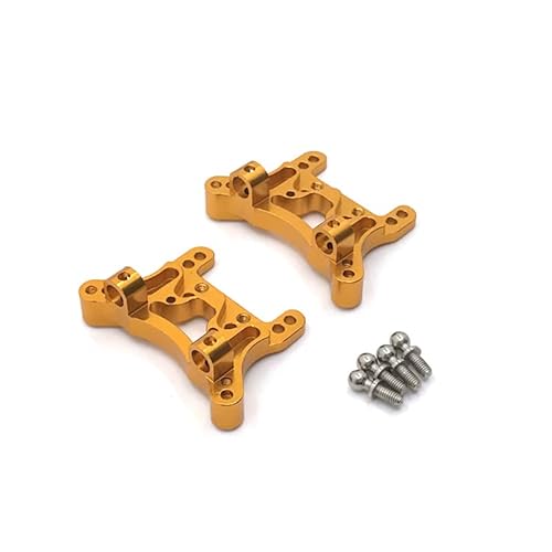 DAIHAOEE 2 stücke for Wltoys A959 A959-B A949 A969 A979 K929 Metall Shock Tower Platte for 1/18 RC Auto Upgrade Teile Zubehör(Yellow) von DAIHAOEE