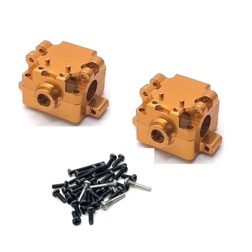 DAIHAOEE 2PCS Metall Upgrade Getriebe for WLtoys 1/28 K969 K979 K989 K999 P929 P939 284131 284010 284161RC Auto Teile(Yellow) von DAIHAOEE