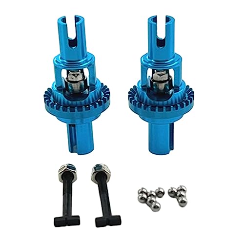 DAIHAOEE 2X Vorne und Hinten Metall Differential 28T Diff Getriebe Starke Zubehör for Wltoys 1/28 284161 284131 284010 K989 K969 RC Modell Auto(Blauw) von DAIHAOEE