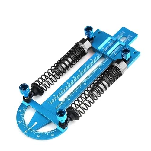 DAIHAOEE 3 In 1 Höhenmesser Lineal Aluminium Metallteile Rad RC Straßenauto Set Up Tool Chassis Camber Ride Dip Angle Suspension Einfaches Spielzeug(Blauw) von DAIHAOEE