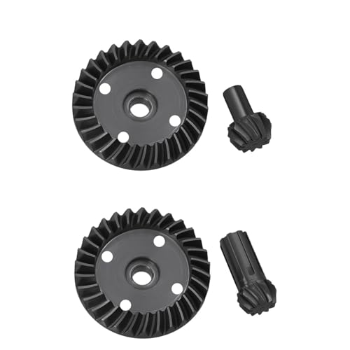 DAIHAOEE 30T/10T Stahl Differential Antriebsrad + Vorne Hinten Schrägverzahnten Kegelrad for MJX for Hyper Go 14210 14209 H14BM RC Teil(Front Rear 30T 10T) von DAIHAOEE