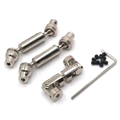 DAIHAOEE 3Pcs Metall Antriebswelle CVD for WPL B16 B36 for JJRC Q60 Q63 Q64 for MN77 FY004 6WD 6X6 1/16 RC Auto Upgrade Teile von DAIHAOEE