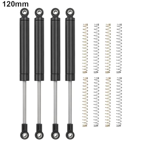 DAIHAOEE 4Pcs Metall Stoßdämpfer 80/90/100/110/120mm Öl Dämpfer for 1/10 Axial SCX10 90046 TRX4 TRX6 D90 D110 RC Crawler Auto(120mm 4pcs) von DAIHAOEE