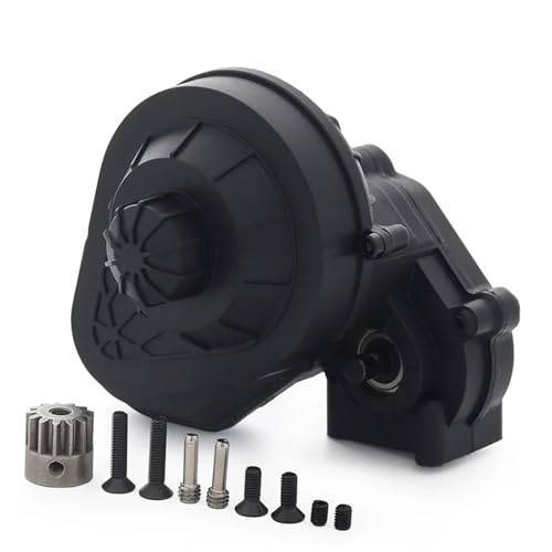 DAIHAOEE 56T Kunststoffschale Getriebezahnradsatz Getriebe for 1/10 RC Crawler Auto Axial for SCX10/SCX10 II 90047 90104 Upgrade Teile(Black Gearbox) von DAIHAOEE