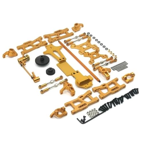 DAIHAOEE Geeignet for WLtoys 1/14 144010 144001 144002 RC Auto Metall Upgrade und Modifikation Teile(Gold) von DAIHAOEE