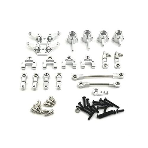 DAIHAOEE Geeignet for WLtoys 1/28 284161 284010 284131 K989 RC Auto Metall Upgrade Kit(Silver) von DAIHAOEE