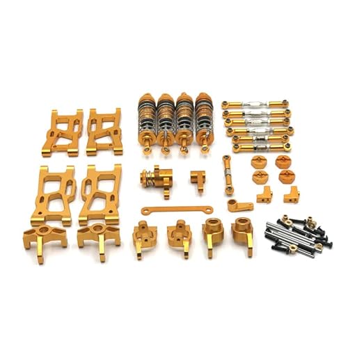 DAIHAOEE Geeignet for WLtoys 144010 144001 144002 124017 124019 RC-Auto-Upgrade- und Änderungsteile(Gold) von DAIHAOEE