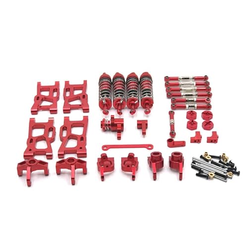 DAIHAOEE Geeignet for WLtoys 144010 144001 144002 124017 124019 RC-Auto-Upgrade- und Änderungsteile(Rood) von DAIHAOEE