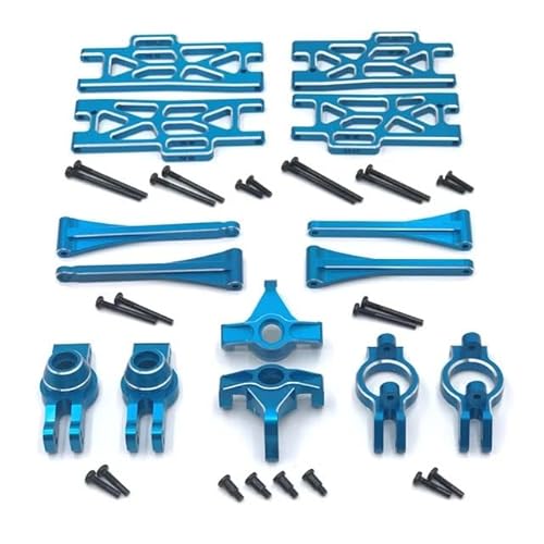 DAIHAOEE Metall-Upgrade C-Sitz Schwinge Lenkung Cup Set von 7 for WLtoys 1/10 104009 1/12 12402-A 12404 12409 RC Autoteile(Sky Blue) von DAIHAOEE