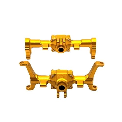 DAIHAOEE Metall Upgrade CNC prozess vorder-und hinterachse Montage Shell for FMS 1/24 for Xiaoqi FCX24 Fernbedienung Auto ersatzteile(Yellow) von DAIHAOEE