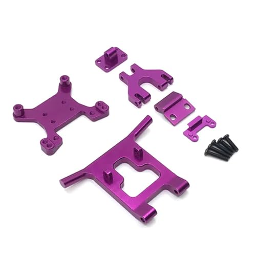 DAIHAOEE Metall Upgrade Frontstoßstange Stoßdämpferhalterung for WLtoys 144010 144001 144002 124016 124017 124018 124019 RC Autoteile(Purple) von DAIHAOEE