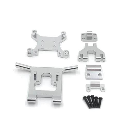 DAIHAOEE Metall Upgrade Frontstoßstange Stoßdämpferhalterung for WLtoys 144010 144001 144002 124016 124017 124018 124019 RC Autoteile(Silver) von DAIHAOEE