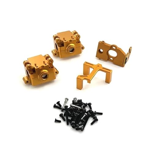 DAIHAOEE Metall Upgrade Getriebe Motor Basis Lenkgetriebe Basis for WLtoys 1/28 284161 284010 284131 K989 K969 K979 P929 RC Auto Teile(Gold) von DAIHAOEE