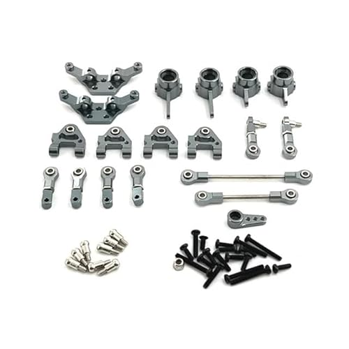 DAIHAOEE Metall Upgrade Kombination Kit for WLtoys 1/28 284161 284010 284131 K989 K969 K979 P929 P939 RC Auto Teile(Dark Grey) von DAIHAOEE