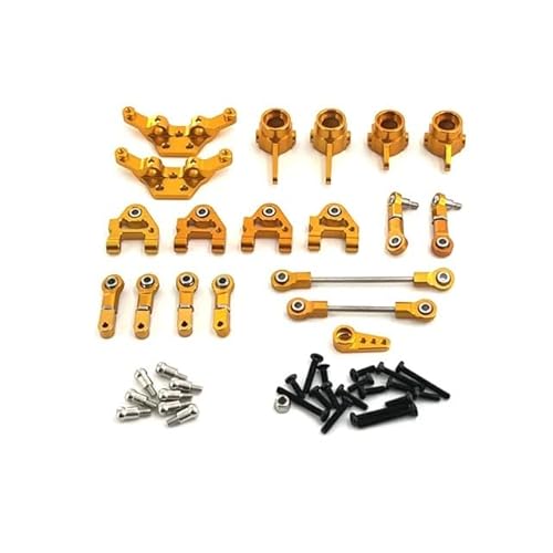 DAIHAOEE Metall Upgrade Kombination Kit for WLtoys 1/28 284161 284010 284131 K989 K969 K979 P929 P939 RC Auto Teile(Yellow) von DAIHAOEE