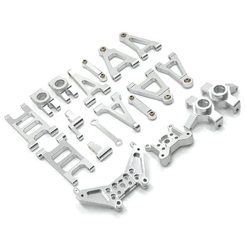 DAIHAOEE Metall Upgrade Schwinge Lenkung Cup Set for Meijiaxin 1/14 for MJX14301 14302 RC Auto Teile(Silver) von DAIHAOEE