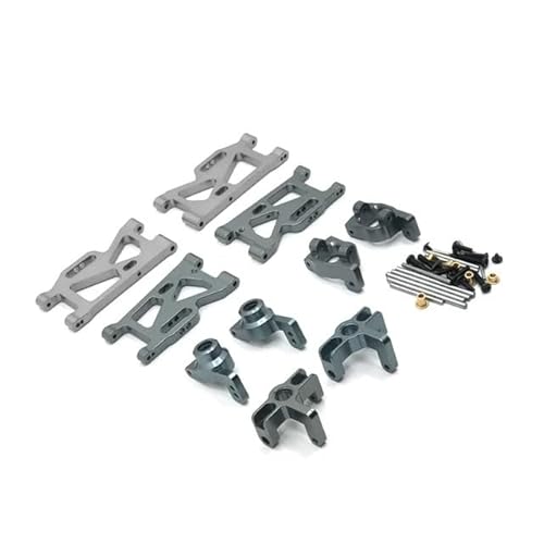 DAIHAOEE Metall-Upgrade-Schwingen-Lenkbecher, 5er-Set for WLtoys 144010 144001 144002 124016 124017 124018 124019 RC-Autoteile(Dark Grey) von DAIHAOEE