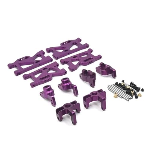 DAIHAOEE Metall-Upgrade-Schwingen-Lenkbecher, 5er-Set for WLtoys 144010 144001 144002 124016 124017 124018 124019 RC-Autoteile(Purple) von DAIHAOEE