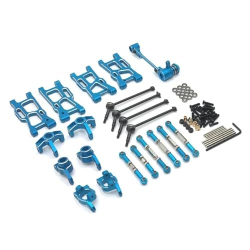 DAIHAOEE Metall-Upgrade-Schwingen-Lenkbecher, 9er-Set for WLtoys 144010 144001 144001 124017 124016 124018 124019 RC-Autoteile(Sky Blue) von DAIHAOEE