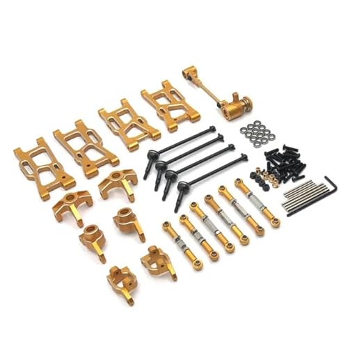 DAIHAOEE Metall-Upgrade-Schwingen-Lenkbecher, 9er-Set for WLtoys 144010 144001 144001 124017 124016 124018 124019 RC-Autoteile(Yellow) von DAIHAOEE