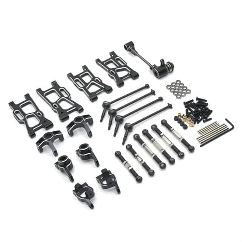 DAIHAOEE Metall-Upgrade-Schwingen-Lenkbecher, 9er-Set for WLtoys 144010 144001 144001 124017 124016 124018 124019 RC-Autoteile(Zwart) von DAIHAOEE