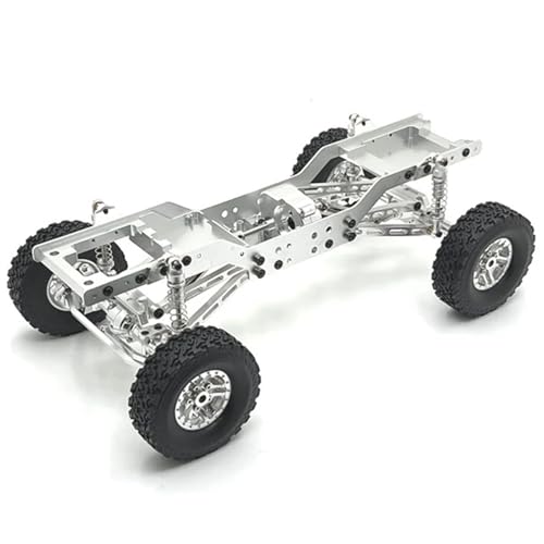 DAIHAOEE Metall-Upgrade und Modifikation des vorderen und hinteren Türbrückenrahmen-Chassis for MN-Modell 1/12 MN78 RC-Autoteile(Silver) von DAIHAOEE