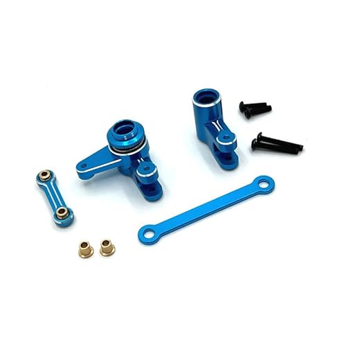 DAIHAOEE Metall Verbesserte Lenkung Komponenten Lenkstange for MJX 1/10 10208 for Monster RC Auto Teile(Sky Blue) von DAIHAOEE