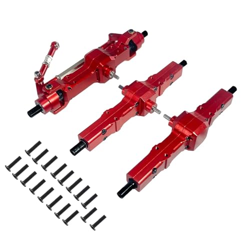 DAIHAOEE Metall Vordere Zwischen Hinterachse for WPL B16 B36 for Q60 Q63 Q64 for FY004 MN-77 6WD 6X6 RC Auto Upgrades Teile(Red A) von DAIHAOEE