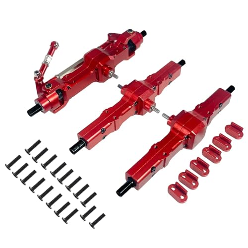 DAIHAOEE Metall Vordere Zwischen Hinterachse for WPL B16 B36 for Q60 Q63 Q64 for FY004 MN-77 6WD 6X6 RC Auto Upgrades Teile(Red B) von DAIHAOEE