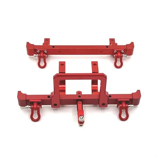 DAIHAOEE Metall verbesserte vordere und hintere Stoßstangenschutz for MN Modell 1/12 MN82 LC79 RC Autoteile(Rood) von DAIHAOEE