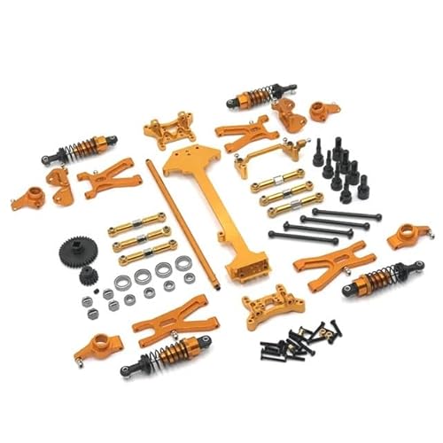 DAIHAOEE Passend for WLtoys 1/18 A959 A949 A969 A979 K929 Ferngesteuertes Auto-Upgrade-Teile, 19-teiliges Set mit Metallmodifikationen(Gold) von DAIHAOEE