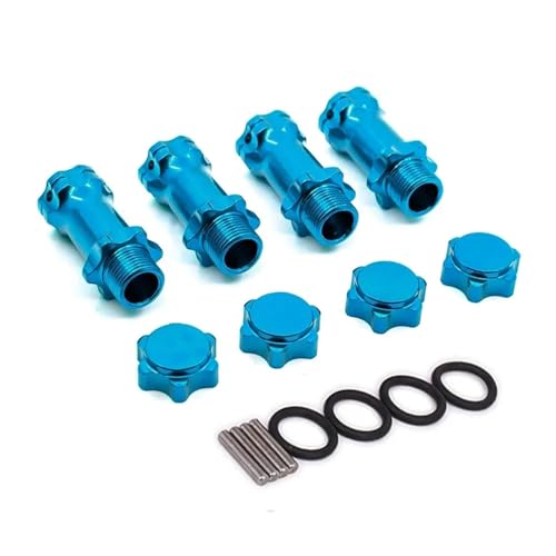 DAIHAOEE RC Auto 89108 17 mm Radsechskant 30 mm länger, verbesserte Halterung, Adapterkappe, Radnabe for HSP Monster Truck im Maßstab 1:8, for Truggy RC-Teile(Sky Blue) von DAIHAOEE