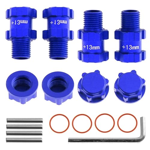 DAIHAOEE RC Car Breiteres 13-mm-Adapter-Kit Konvertieren Sie 14 mm in 17 mm Sechskant for Arrma1/10 for Granite Senton for Typhon RC Car DIY Upgrade-Zubehör(Blauw) von DAIHAOEE