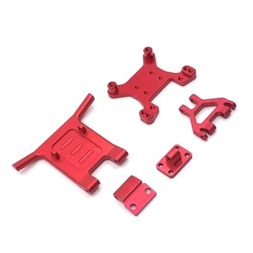 DAIHAOEE Verbesserte Metall Front Shock Halterung Stoßstange for WLtoys 144010 144010 124016 124017 124018 124019 RC Auto Teile(Rood) von DAIHAOEE