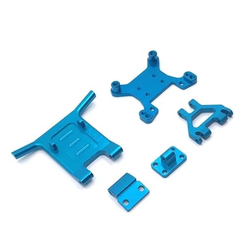 DAIHAOEE Verbesserte Metall Front Shock Halterung Stoßstange for WLtoys 144010 144010 124016 124017 124018 124019 RC Auto Teile(Sky Blue) von DAIHAOEE