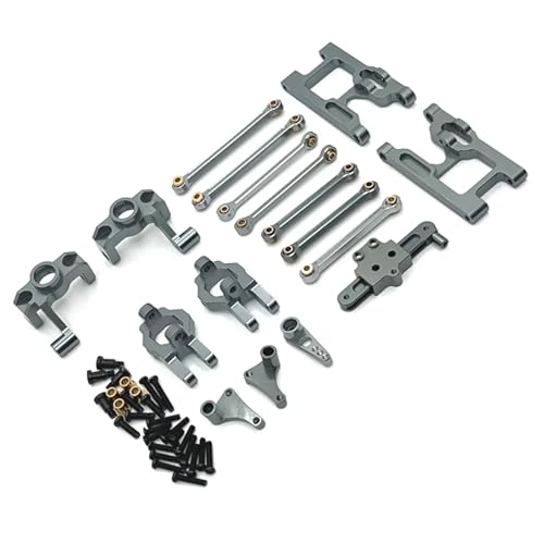 DAIHAOEE Verwendet for WLtoys 1/12 124006 12427 12427 12428 RC Auto Teile Metall Upgrade Kit(Dark Grey) von DAIHAOEE