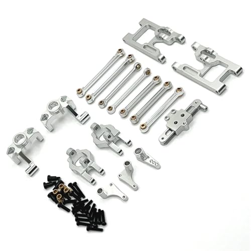 DAIHAOEE Verwendet for WLtoys 1/12 124006 12427 12427 12428 RC Auto Teile Metall Upgrade Kit(Silver) von DAIHAOEE