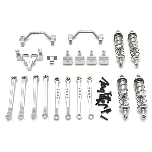 DAIHAOEE Verwendet for WPL C64 C74-1 JA11 RC Auto Teile Metall Verbesserte Stange Suspension Rahmen Servo Stange Sitz Stoßdämpfer(Silver) von DAIHAOEE