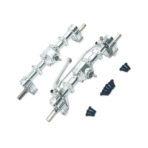 DAIHAOEE Vorne Hinten Portal Brücke Achse Differential Montage for WPL C14 C24 C34 C44 C54 C64 C74 B14 B24 Metall Upgrade Teile Rc Auto(Silver) von DAIHAOEE