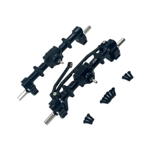 DAIHAOEE Vorne Hinten Portal Brücke Achse Differential Montage for WPL C14 C24 C34 C44 C54 C64 C74 B14 B24 Metall Upgrade Teile Rc Auto(Zwart) von DAIHAOEE