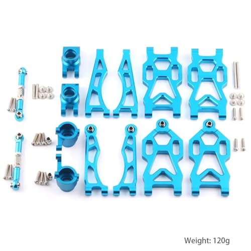 DAIHAOEE for 1/16 SCY for JJRC SG116 MAX SG116 PRO Modell Aluminium Legierung Upgrade Teile Kit RC Auto OP Zubehör Crawler LKW ​​Buggy(7 PCS-Blue) von DAIHAOEE