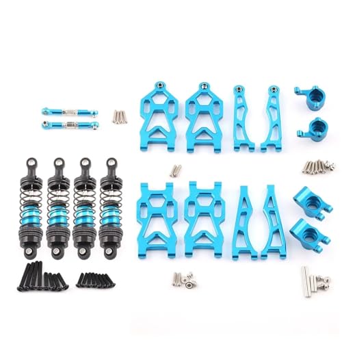 DAIHAOEE for 1/16 SCY for JJRC SG116 MAX SG116 PRO Modell Aluminium Legierung Upgrade Teile Kit RC Auto OP Zubehör Crawler LKW ​​Buggy(8 PCS-Blue) von DAIHAOEE