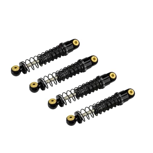 DAIHAOEE for Axial SCX24 C10 1/24 Metall Stoßdämpfer 40,5 MM Öl Dämpfer for RC Crawler Auto for Ford for Bronco Jeep Gladiator(4pcs Black) von DAIHAOEE