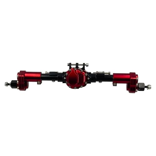 DAIHAOEE for Axial Scx10 Ii 2 Upgrades Teile Metallic Körper Portal Vorder- Und Hinterachse Set for 1/10 90046 90047 Scx10 I RC Auto Zubehör(Red Rear Axle) von DAIHAOEE