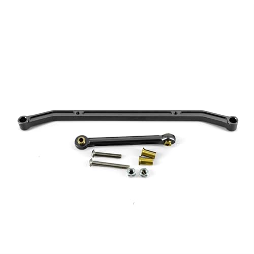 DAIHAOEE for Axial Scx10 Upgrades Teile Metallic Aluminium Lenkgestänge Link Arm Stange Set Achse Körper Chassis for 1/10 Rc Auto zubehör(Zwart) von DAIHAOEE